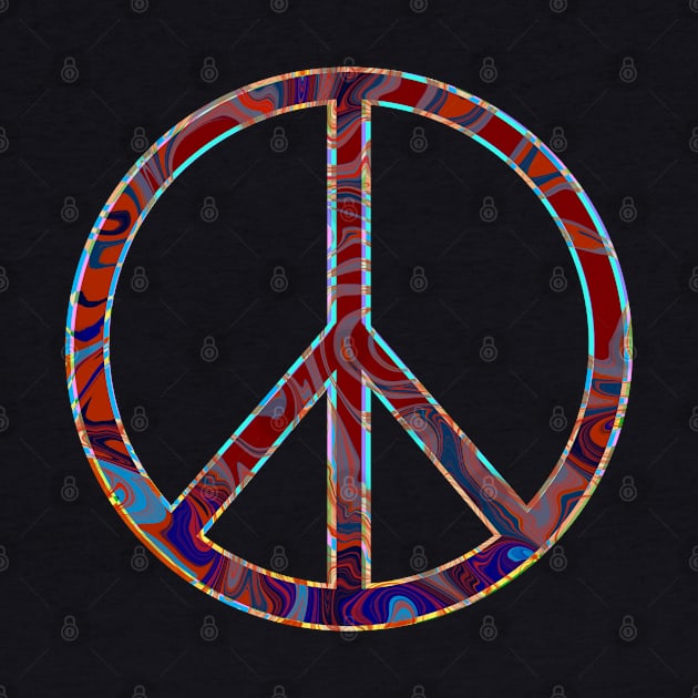 Tie dyed peace symbol by DaveDanchuk